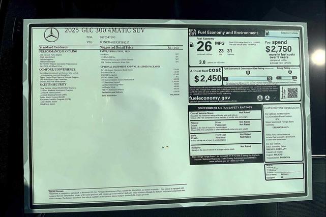 Photo of 2025 Black Mercedes-Benz GLC 300