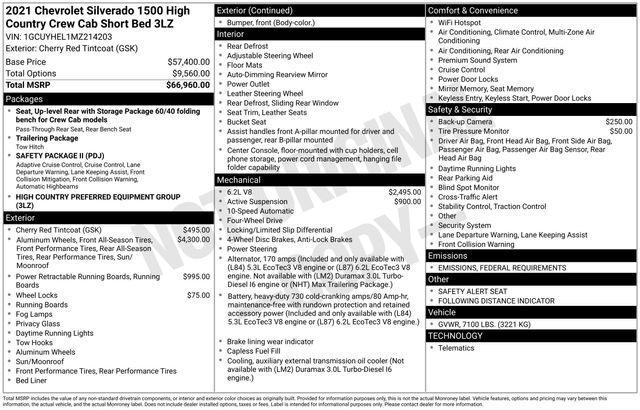 Photo of 2021 Cherry Red Tintcoat Chevrolet Silverado 1500