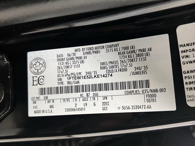 Photo of 2020 Agate Black Metallic Ford F-150