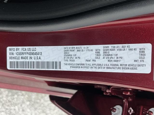 Photo of 2025 Delmonico Red Pearlcoat RAM 1500