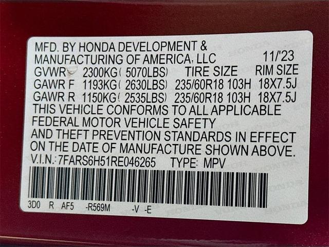 Photo of 2024 Radiant Red Metallic Honda CR-V Hybrid