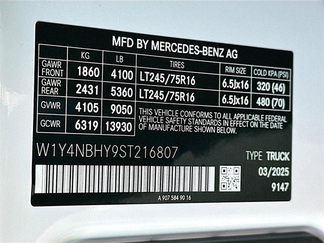 Photo of 2025 White Mercedes-Benz Sprinter 2500