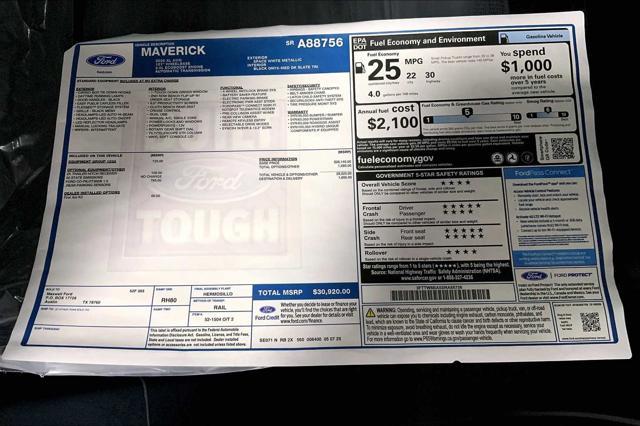 Photo of 2025 White Ford Maverick