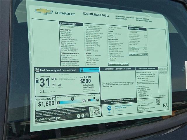 Photo of 2026 Mosaic Black Metallic Chevrolet Trailblazer