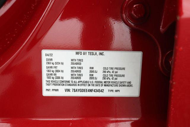 Photo of 2022 Red Multi-Coat Tesla Model Y