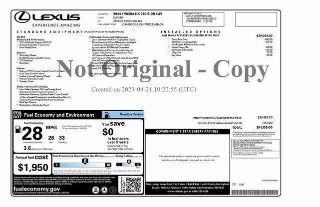 Photo of 2024 Caviar Lexus NX 250