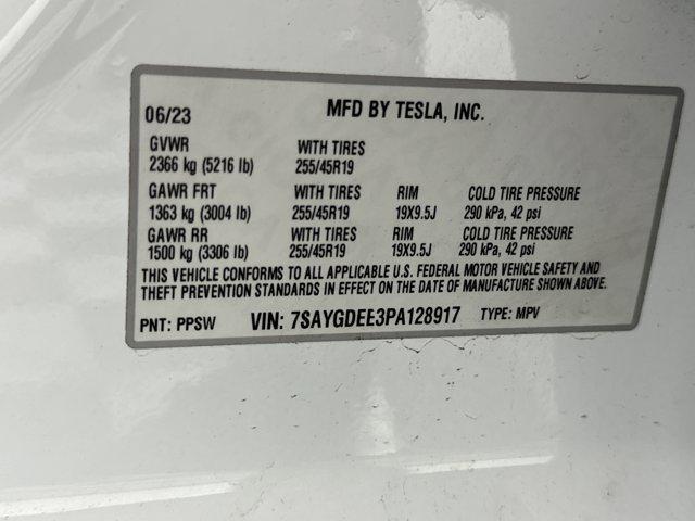 Photo of 2023 Pearl White Multi-Coat Tesla Model Y