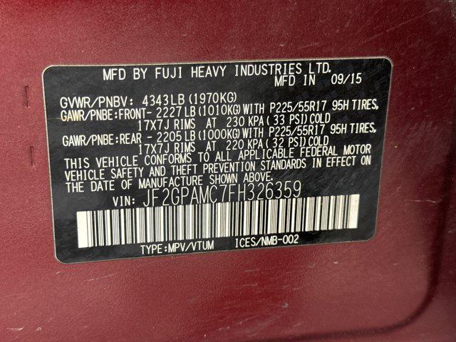 Photo of 2015 Venetian Red Pearl Subaru XV Crosstrek