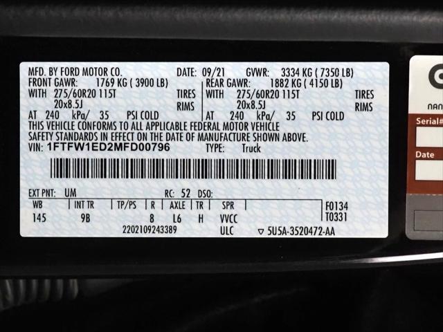 Photo of 2021 Agate Black Metallic Ford F-150