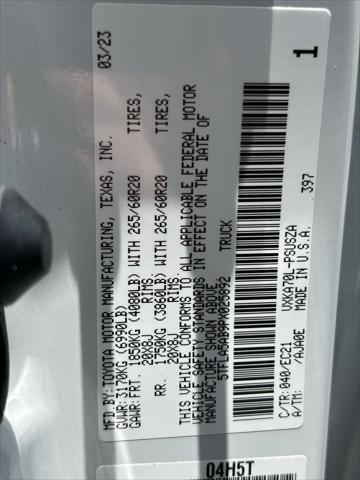 Photo of 2023 Ice Cap Toyota Tundra