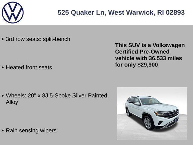Photo of 2022 Pure White Volkswagen Atlas