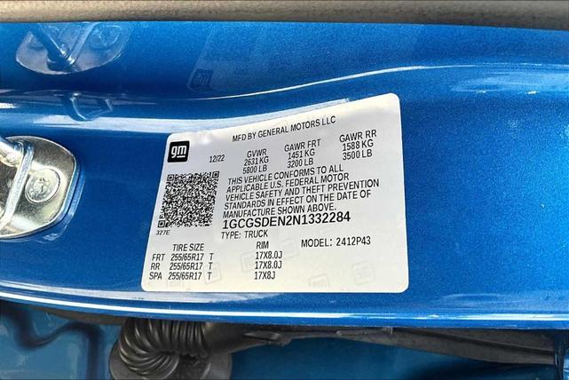 Photo of 2022 Bright Blue Metallic Chevrolet Colorado
