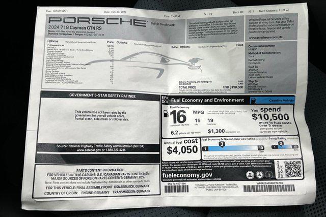 Photo of 2024 Shark Blue Porsche 718 Cayman
