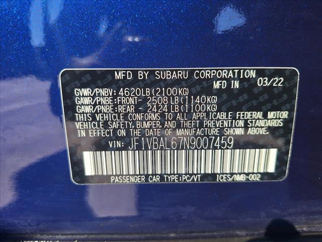 Photo of 2022 Sapphire Blue Subaru WRX