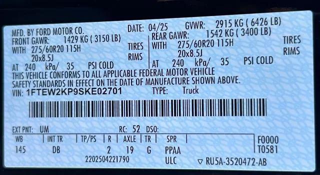 Photo of 2025 Agate Black Ford F-150
