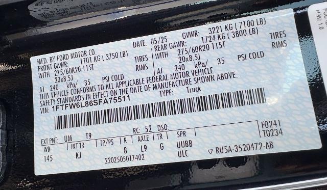 Photo of 2025 Agate Black Ford F-150