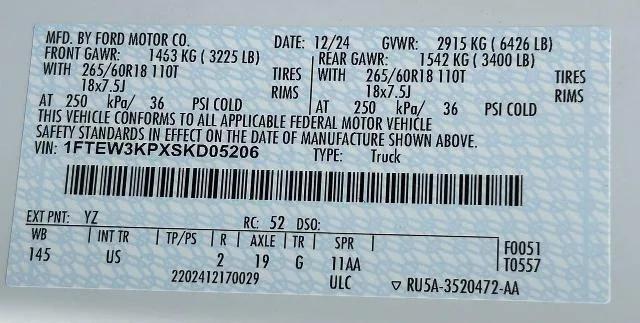 Photo of 2025 Oxford White Ford F-150