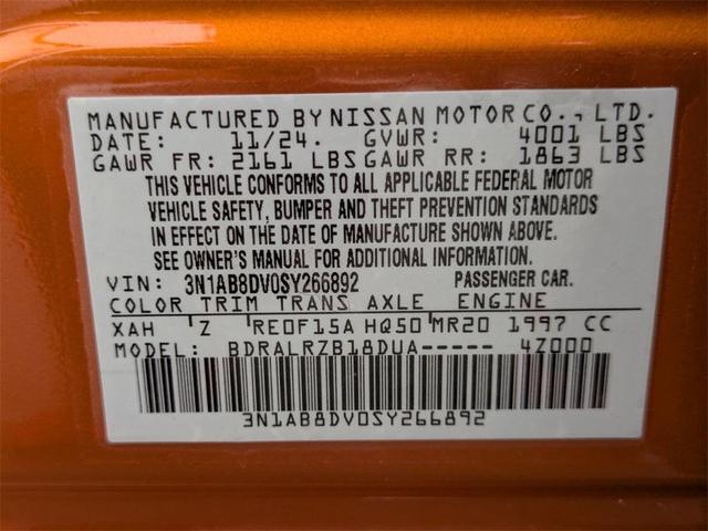 Photo of 2025 Orange Nissan Sentra