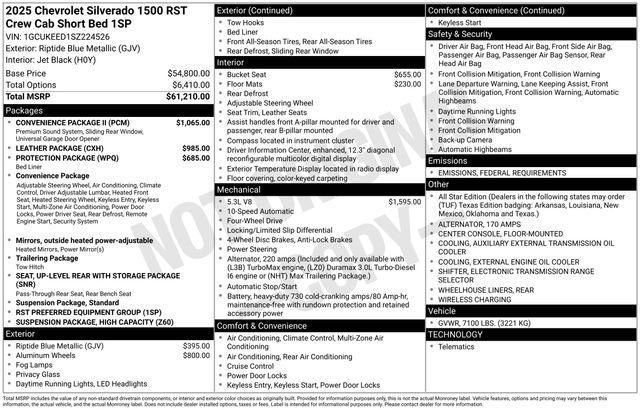 Photo of 2025 Riptide Blue Metallic Chevrolet Silverado 1500