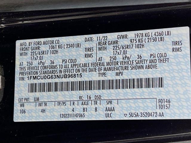 Photo of 2022 Agate Black Metallic Ford Escape