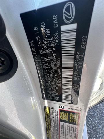 Photo of 2022 Eminent White Pearl Lexus ES 350