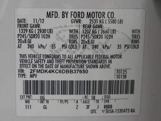 Photo of 2013 White Platinum Clearcoat Metallic Ford Edge
