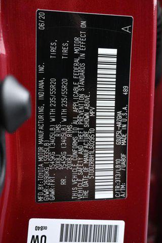 Photo of 2020 Ruby Flare Pearl Toyota Highlander