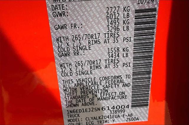 Photo of 2025 Afterburn Orange Nissan Frontier