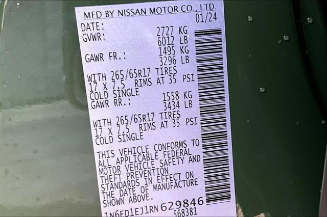 Photo of 2024 Tactical Green Metallic Nissan Frontier