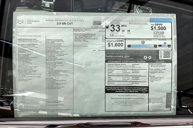 Photo of 2025 White Nissan Sentra