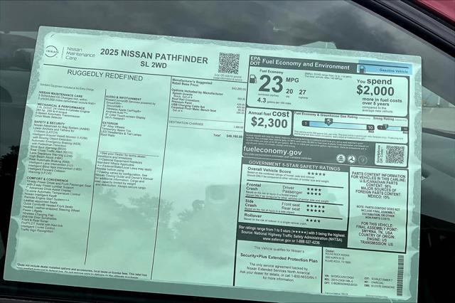 Photo of 2025 Red Nissan Pathfinder