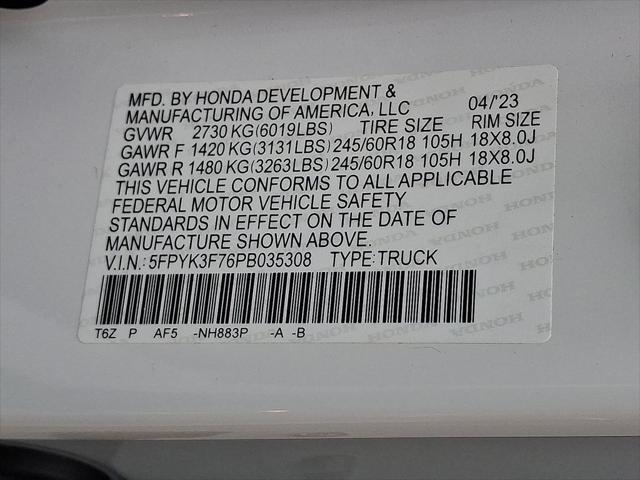 Photo of 2023 Platinum White Pearl Honda Ridgeline