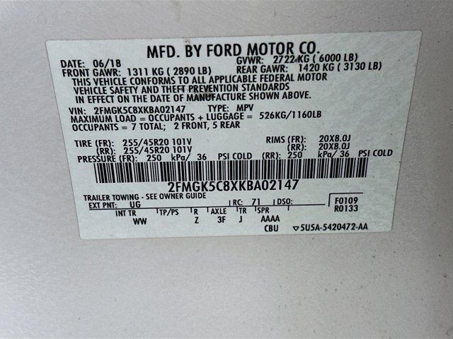 Photo of 2019 White Platinum Metallic Tri-Coat Ford Flex