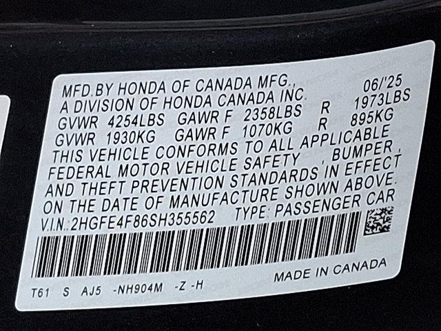 Photo of 2025 Meteorite Gray Metallic Honda Civic Hybrid