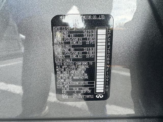 Photo of 2022 Graphite Shadow INFINITI QX50