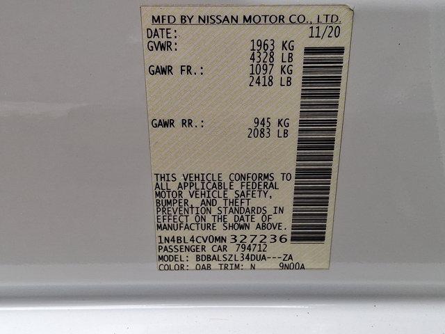 Photo of 2021 Pearl White Tricoat Nissan Altima