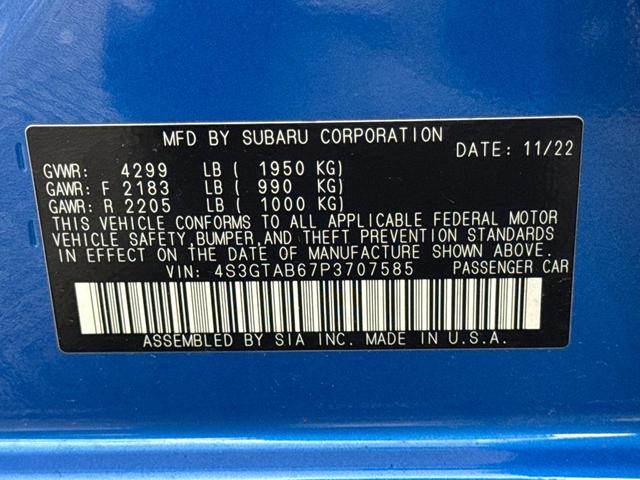 Photo of 2023 Ocean Blue Pearl Subaru Impreza