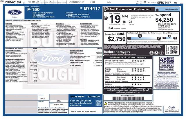 Photo of 2025 Gray Metallic Ford F-150