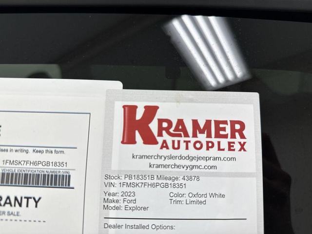 Photo of 2023 Oxford White Ford Explorer