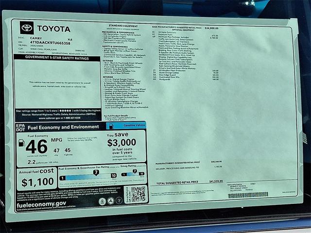 Photo of 2026 White Toyota Camry