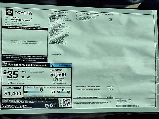 Photo of 2026 Celestite Toyota Corolla