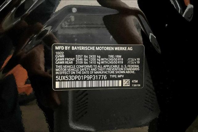 Photo of 2023 Black Sapphire Metallic BMW X3