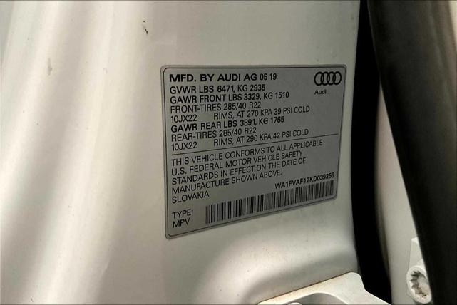Photo of 2019 Glacier White Metallic Audi Q8