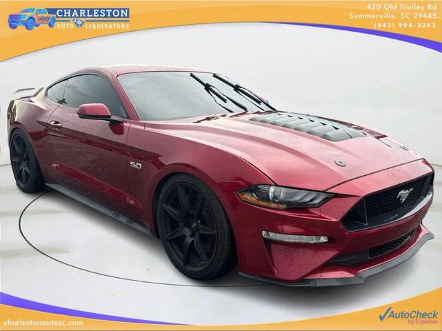 Photo of 2018 Burgundy Ford Mustang