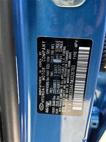 Photo of 2021 Aqua Blue Hyundai TUCSON