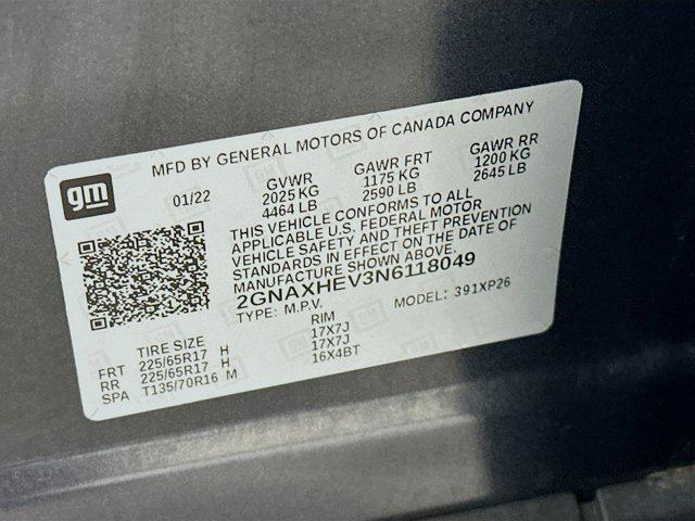 Photo of 2022 Iron Gray Metallic Chevrolet Equinox