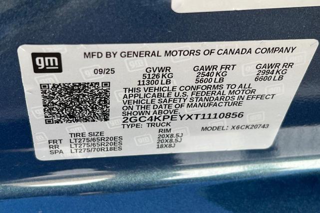 Photo of 2026 Lakeshore Blue Metallic Chevrolet Silverado 2500