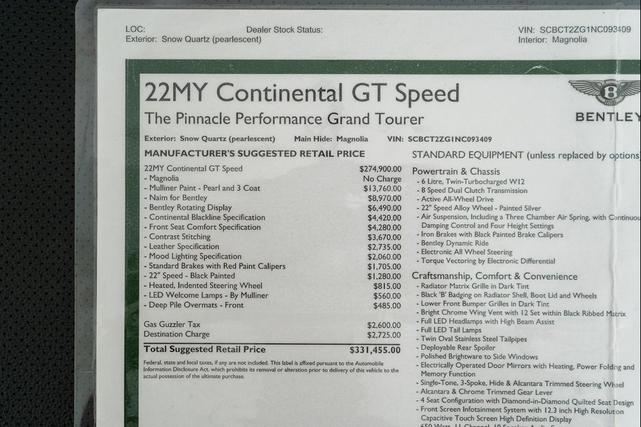 Photo of 2022 Snow Quartz Pearlescent Bentley Continental GT