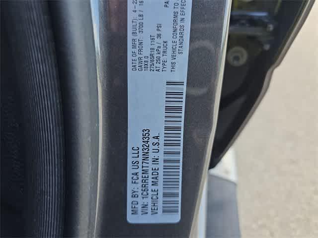 Photo of 2022 Granite Crystal Clearcoat Metallic RAM 1500
