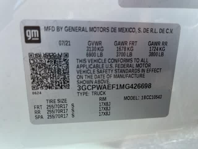 Photo of 2021 Summit White Chevrolet Silverado 1500